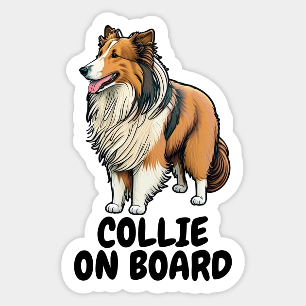 Collie on Board Sticker by pxdg